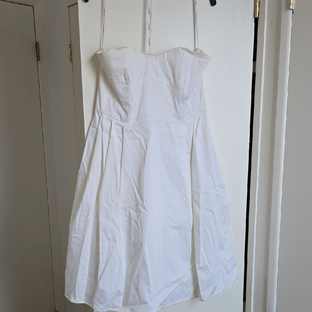 Calvin Klein Cream Strapless Dress